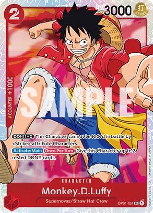 Monkey.D.Luffy (024) (OP01-024) - Foil Super Rare - Romance Dawn