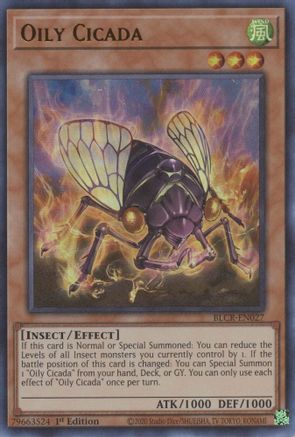 Oily Cicada (BLCR-EN027) - Ultra Rare - Battles of Legend: Crystal Revenge