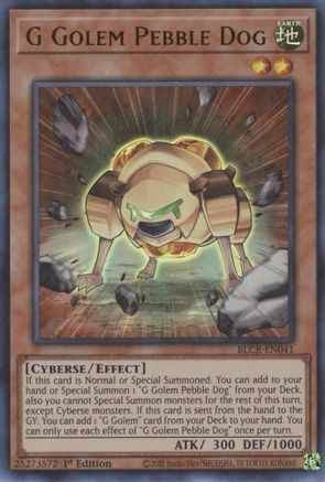G Golem Pebble Dog (BLCR-EN041) - Ultra Rare - Battles of Legend: Crystal Revenge