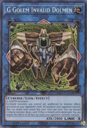 G Golem Invalid Dolmen (BLCR-EN044) - Secret Rare - Battles of Legend: Crystal Revenge