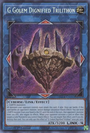 G Golem Dignified Trilithon (BLCR-EN045) - Secret Rare - Battles of Legend: Crystal Revenge