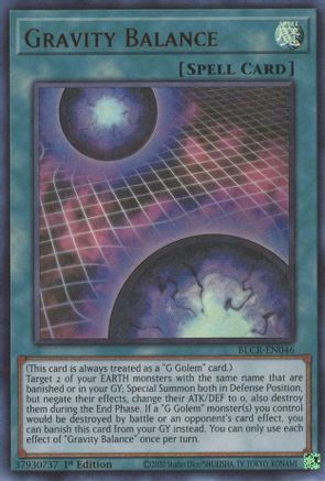 Gravity Balance (BLCR-EN046) - Ultra Rare - 1st Edition - Battles of Legend: Crystal Revenge