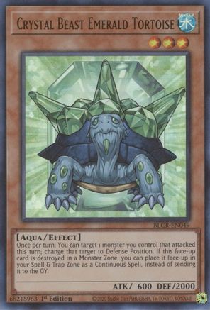 Crystal Beast Emerald Tortoise (BLCR-EN049) - Ultra Rare - 1st Edition - Battles of Legend: Crystal Revenge