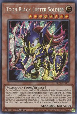 Toon Black Luster Soldier (BLCR-EN065) - Secret Rare - 1st Edition - Battles of Legend: Crystal Revenge