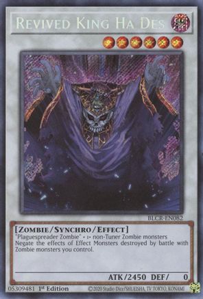 Revived King Ha Des (BLCR-EN082) - Secret Rare - 1st Edition - Battles of Legend: Crystal Revenge
