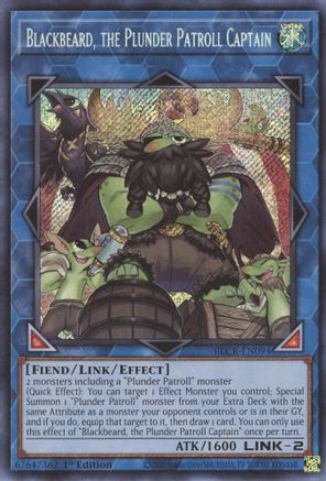 Blackbeard, the Plunder Patroll Captain (BLCR-EN094) - Secret Rare - Battles of Legend: Crystal Revenge