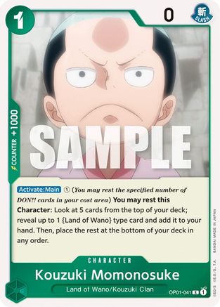 Kouzuki Momonosuke (OP01-041) - Foil Rare - Romance Dawn