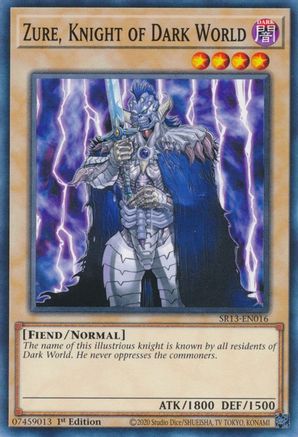 Zure, Knight of Dark World (SR13-EN016) - Common - 1st Edition - Structure Deck: Dark World