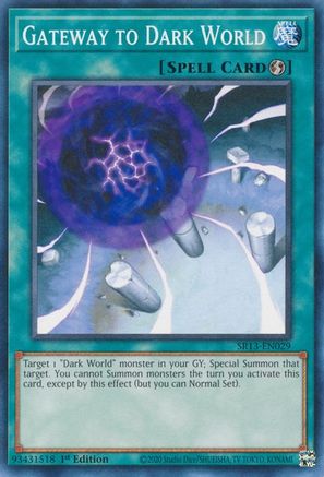 Gateway to Dark World (SR13-EN029) - Common - 1st Edition - Structure Deck: Dark World