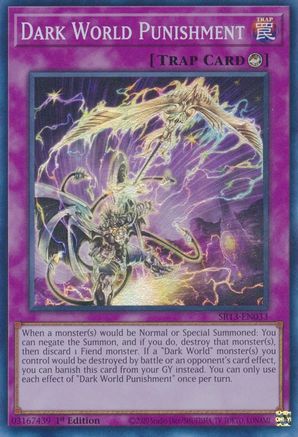 Dark World Punishment (SR13-EN033) - Super Rare - Structure Deck: Dark World