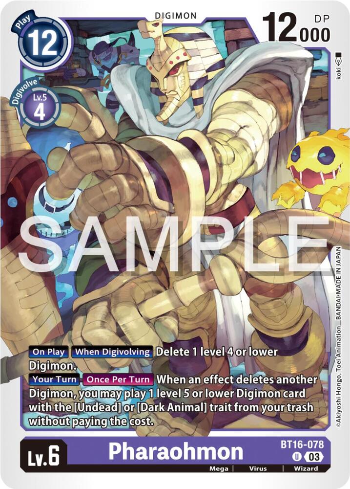 Pharaohmon BT16-078 U (Beginning Observer) 