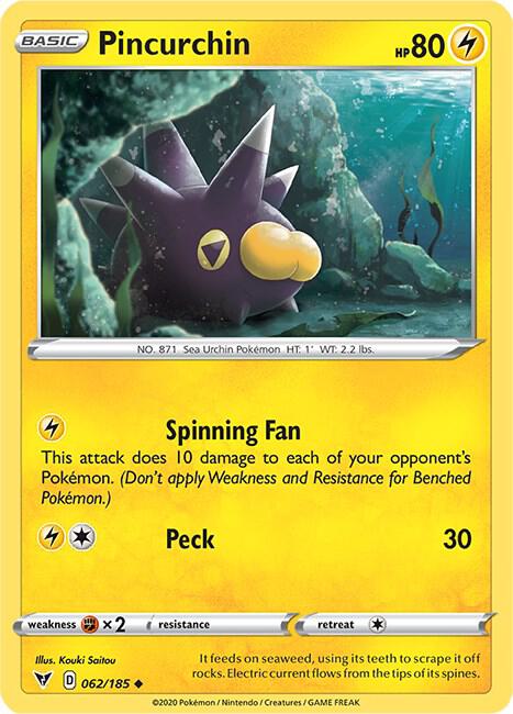 Pincurchin 062/185 (SWSH04: Vivid Voltage) 
