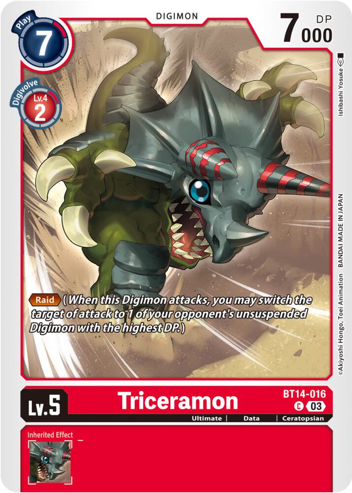Triceramon BT14-016 C (Blast Ace) 