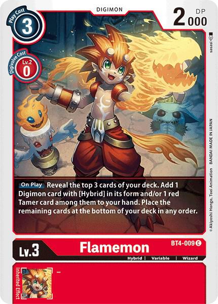Flamemon BT4-009 C (Great Legend) 