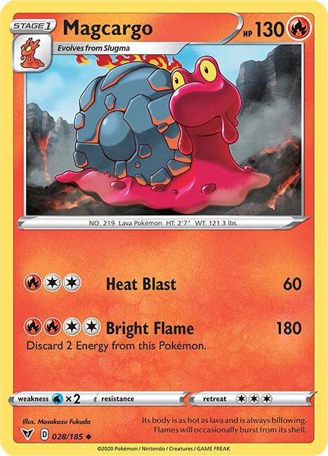 Magcargo 028/185 (SWSH04: Vivid Voltage) 