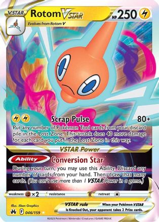 Rotom VSTAR 46/159 Holofoil - Ultra Rare - Crown Zenith