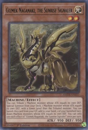 Gizmek Naganaki, the Sunrise Signaler (AMDE-EN037) - Rare - 1st Edition - Amazing Defenders