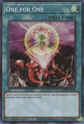One for One (AMDE-EN040) - Super Rare - Amazing Defenders