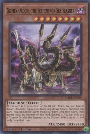 Gizmek Orochi, the Serpentron Sky Slasher (AMDE-EN048) - Rare - 1st Edition - Amazing Defenders