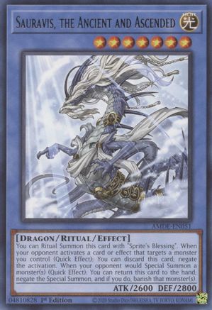 Sauravis, the Ancient and Ascended (AMDE-EN051) - Rare - Amazing Defenders