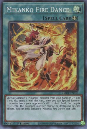Mikanko Fire Dance (AMDE-EN030) - Super Rare - 1st Edition - Amazing Defenders
