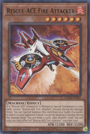 Rescue-ACE Fire Attacker (AMDE-EN005) - Rare - 1st Edition - Amazing Defenders