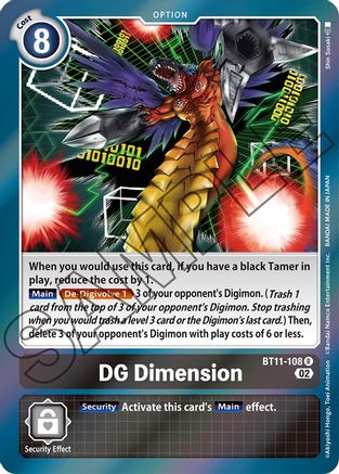DG Dimension (BT11-108) Foil Rare - Dimensional Phase