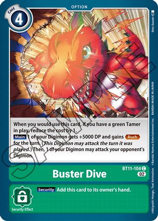 Buster Dive (BT11-104)  Common - Dimensional Phase