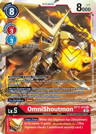 OmniShoutmon (BT11-015) Foil Rare - Dimensional Phase
