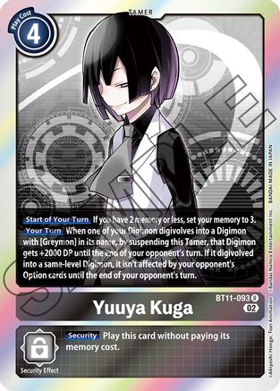 Yuuya Kuga (BT11-093) Foil Rare - Dimensional Phase