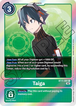 Taiga (BT11-091) Foil Rare - Dimensional Phase