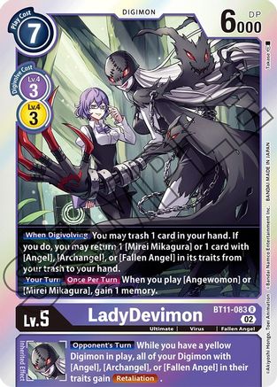 LadyDevimon (BT11-083) Foil Rare - Dimensional Phase