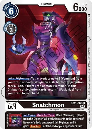 Snatchmon (BT11-065)  Uncommon - Dimensional Phase