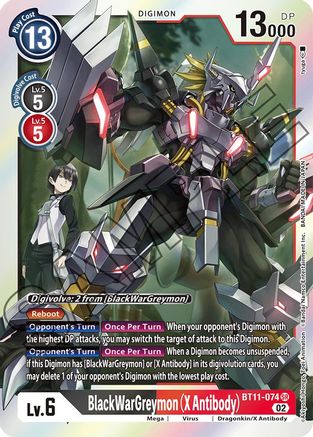 BlackWarGreymon (X Antibody) (BT11-074) Foil Super Rare - Dimensional Phase