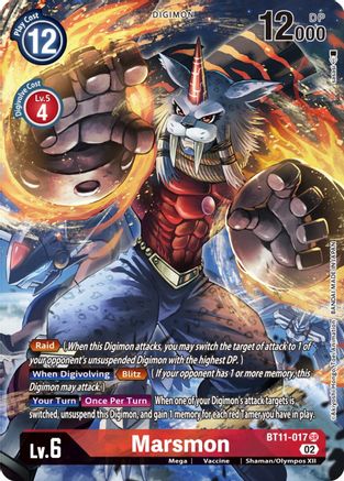 Marsmon (Alternate Art) (BT11-017) Foil Super Rare - Dimensional Phase
