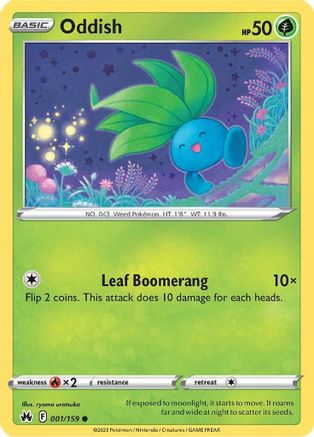 Oddish 1/159  - Common - Crown Zenith