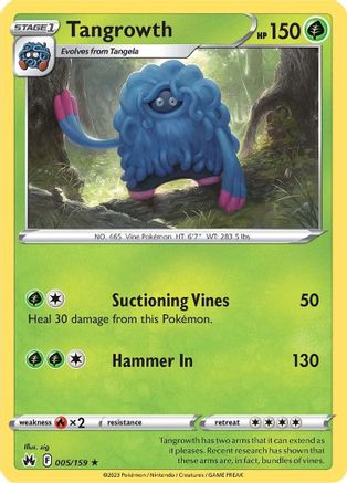 Tangrowth 5/159  - Rare - Crown Zenith