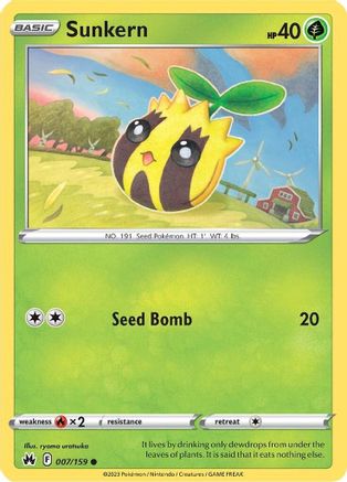 Sunkern 7/159  - Common - Crown Zenith