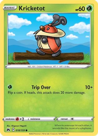 Kricketot 10/159  - Common - Crown Zenith