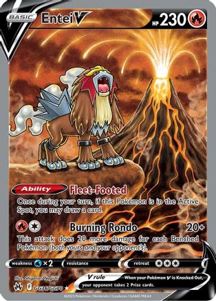 Entei V GG36/70 Holofoil - Ultra Rare - Crown Zenith: Galarian Gallery