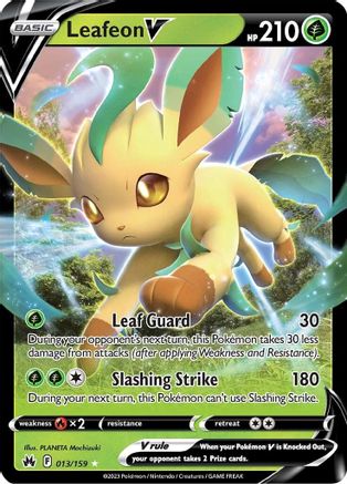 Leafeon V 13/159 Holofoil - Ultra Rare - Crown Zenith