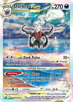 Darkrai VSTAR GG50/70 Holofoil - Ultra Rare - Crown Zenith: Galarian Gallery