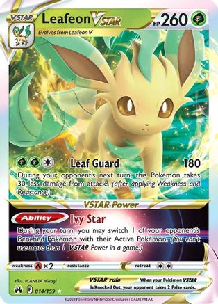 Leafeon VSTAR 14/159 Holofoil - Ultra Rare - Crown Zenith