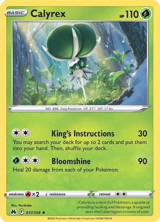 Calyrex 17/159 Holofoil - Holo Rare - Crown Zenith