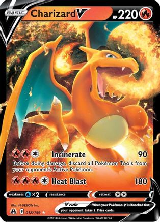 Charizard V 18/159 Holofoil - Ultra Rare - Crown Zenith