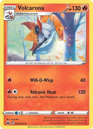 Volcarona 25/159  - Rare - Crown Zenith