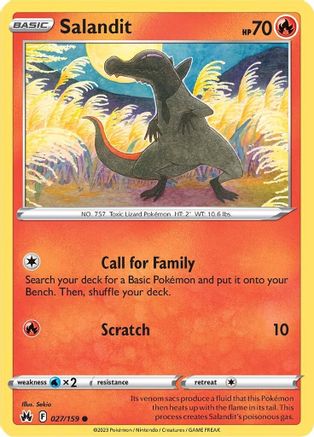 Salandit 27/159  - Common - Crown Zenith