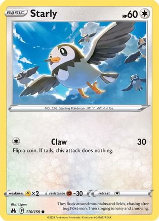 Starly 110/159  - Common - Crown Zenith