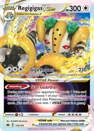 Regigigas VSTAR 114/159 Holofoil - Ultra Rare - Crown Zenith