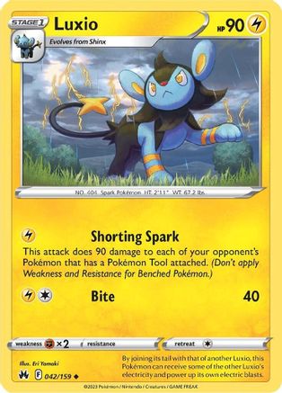Luxio (42) 42/159  - Uncommon - Crown Zenith